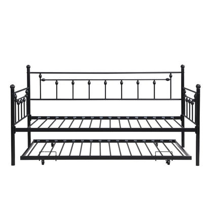 Twin Daybed With Trundle - Black