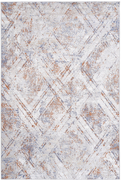 6' x 9' Geometric Non-Shedding Stylish And Stain Resistant Area Rug - Beige