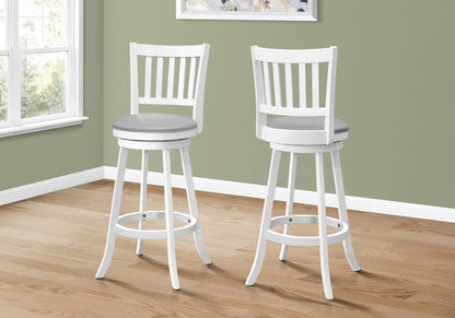 Swivel Stool Bar Height, Transitional Stylish Design (Set of 2)