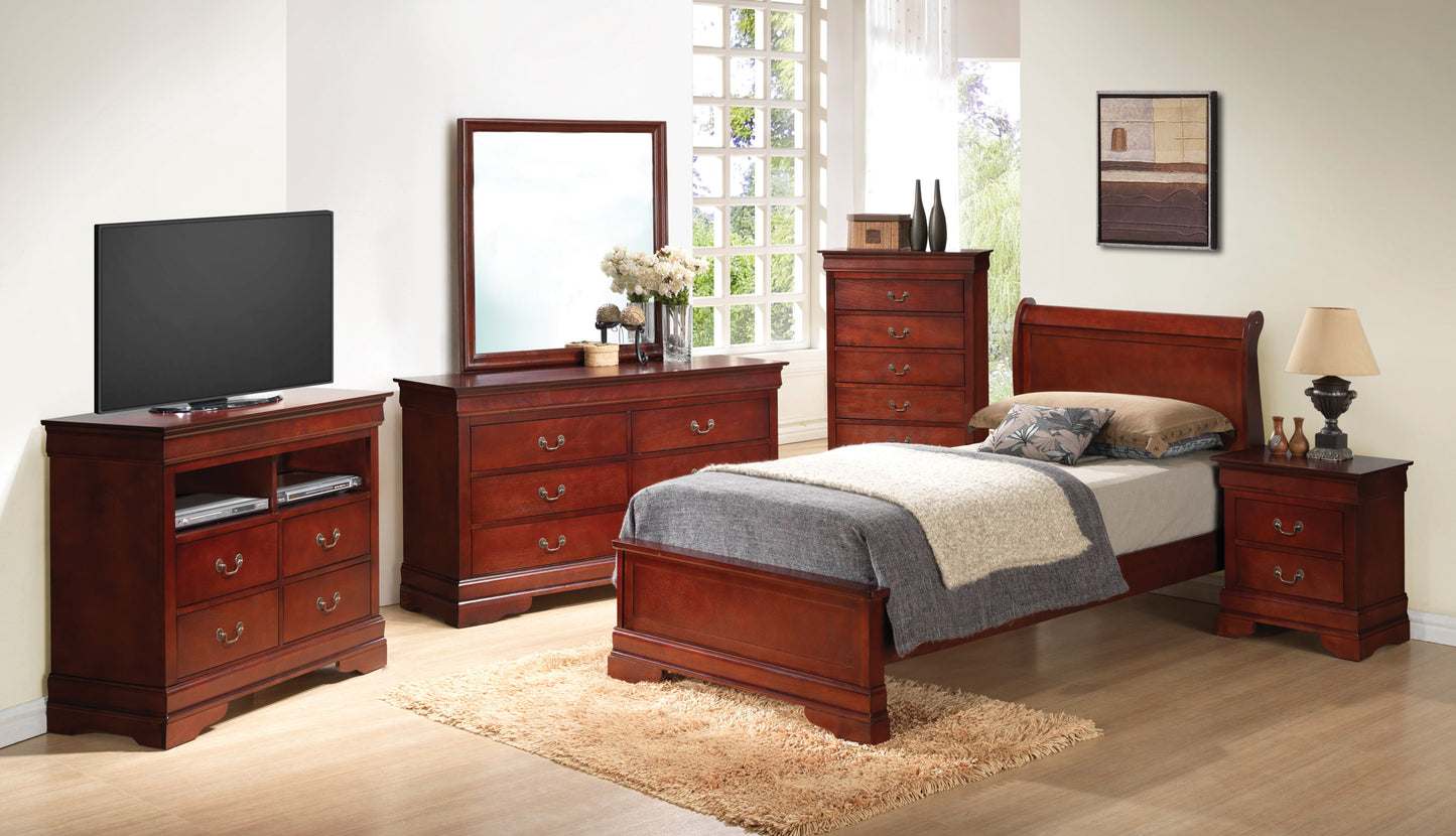 Sleigh Bed With Low Footboard