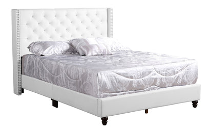 Upholstered Nailhead Trim Chic Bed