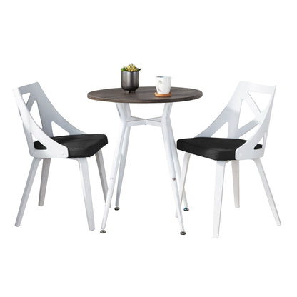 Clara Charlotte - 3 Piece Round Dinette Set Vintage With Rounded