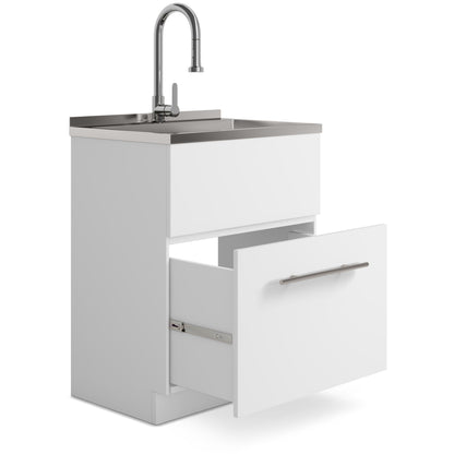 Metro - Laundry Cabinet & Faucet And Stainless Steel Sink