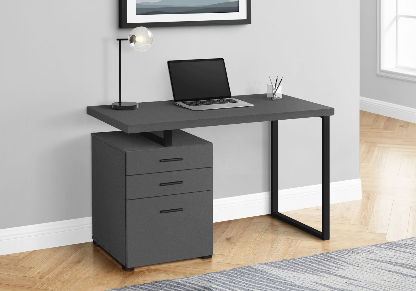 Computer Desk For Home Office, Left, Right Set - Up, Ample Storage Drawers