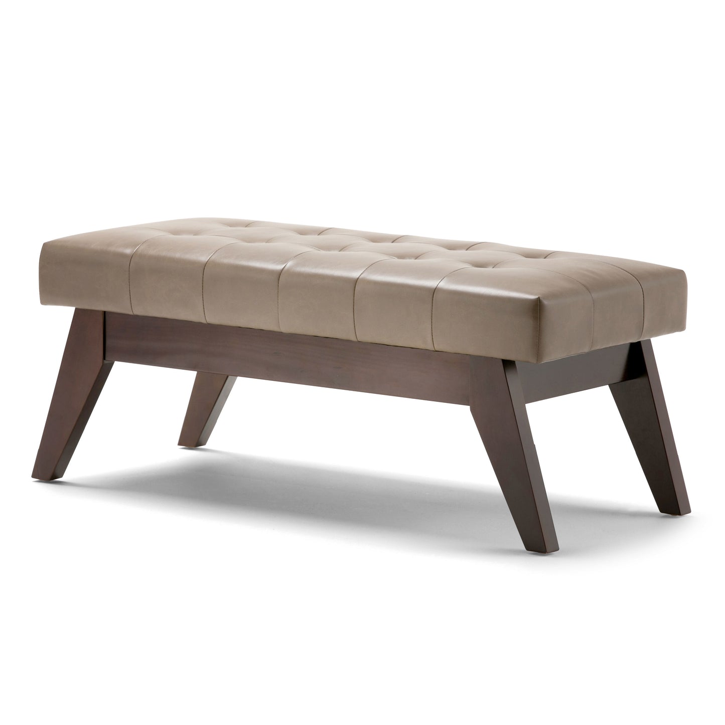 Draper - Upholstered Mid Century Tufted Ottoman Bench