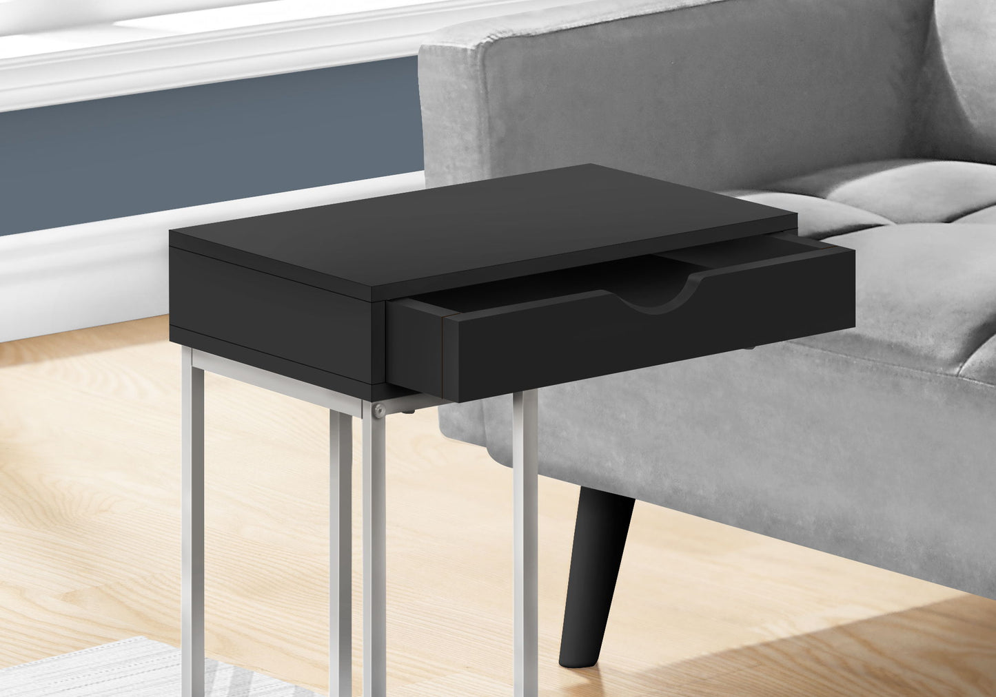 Accent Table, C - Shaped Contemporary & Modern Design