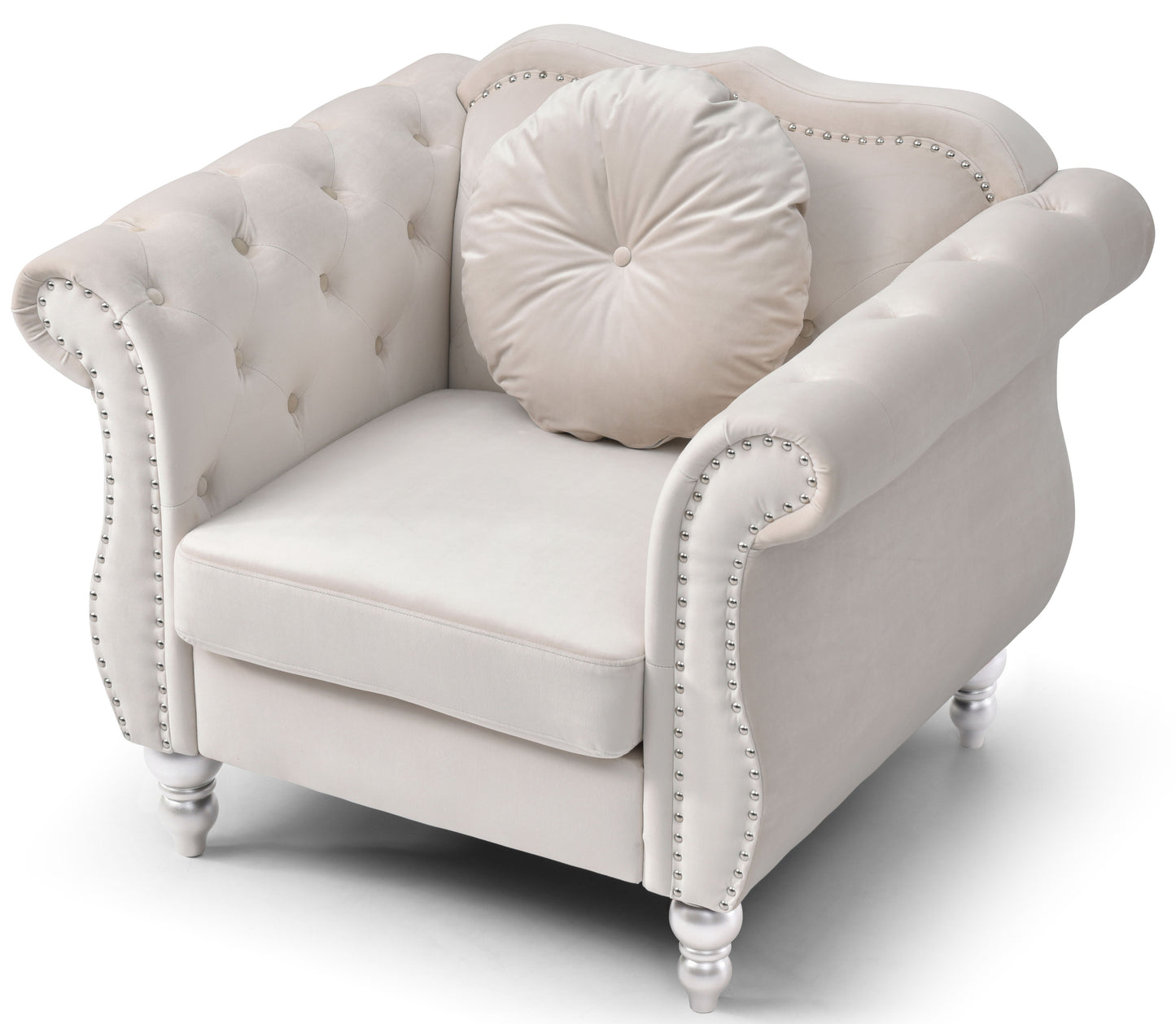 Chic Transitional Flared Arm Chair