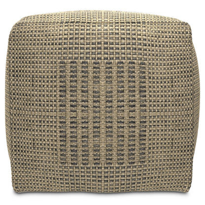 Delilah - Square Woven Pouf - Natural