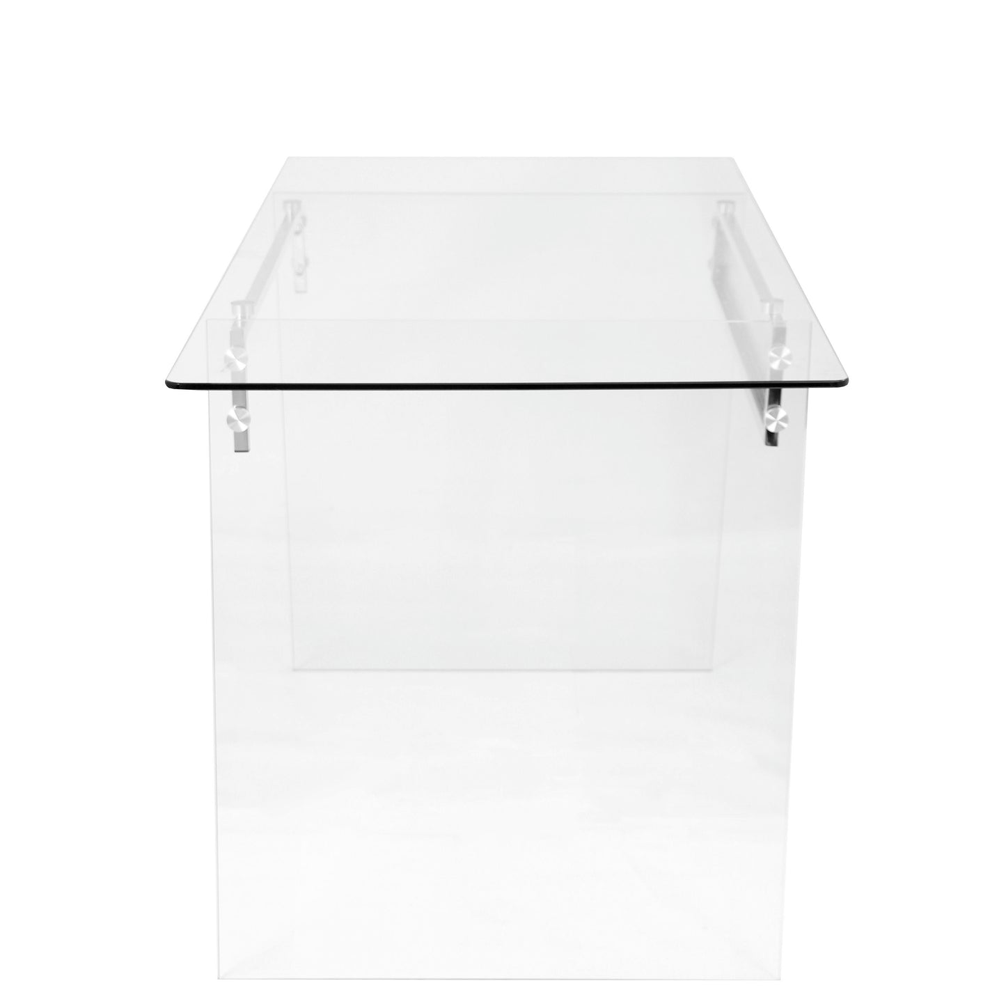 Glacier - Contemporary Desk - Clear / Chrome