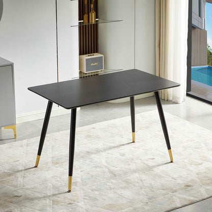 Modern Kitchen Dining MDF Table For Smart Home - Antique Black