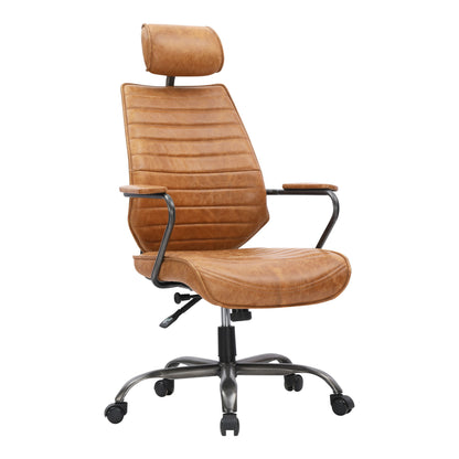 Executive - Swivel Office Chair - Cognac