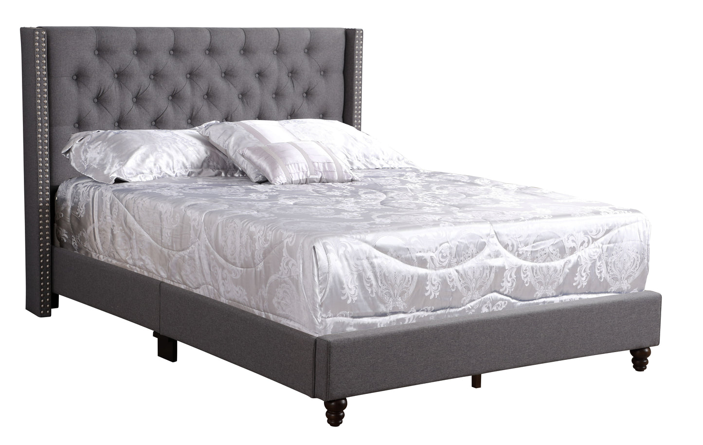 Nailhead Bed Transitional Vibrant