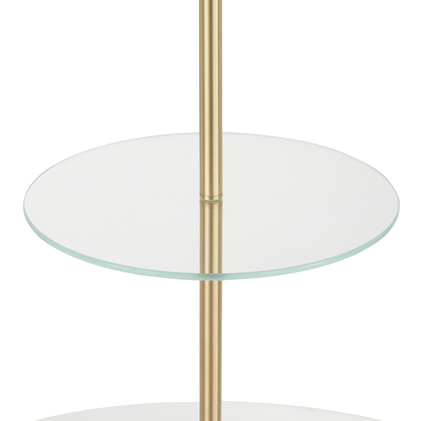 Chloe - Contemporary Shelf Floor Lamp - Clear / White