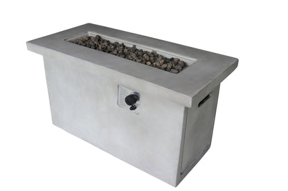 Propane / Gas Outdoor Fire Pit Table Durable Construction - Gray