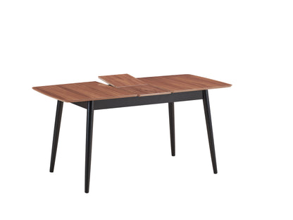 Lanae - Dining Table (Extension Bufferfly Leaf) - Natural / Black