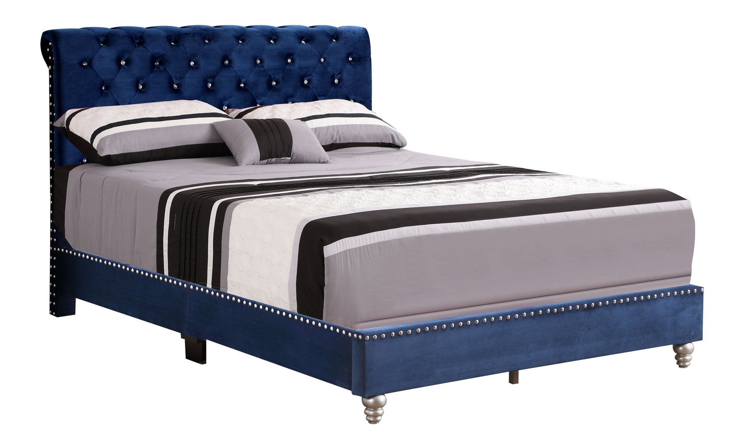 Elegant Transitional Upholstered Bed