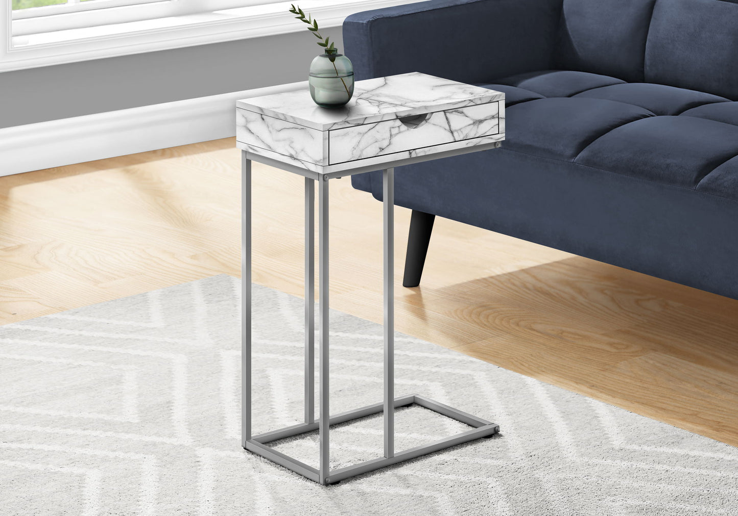 Accent Table, C - Shaped Contemporary & Modern Design