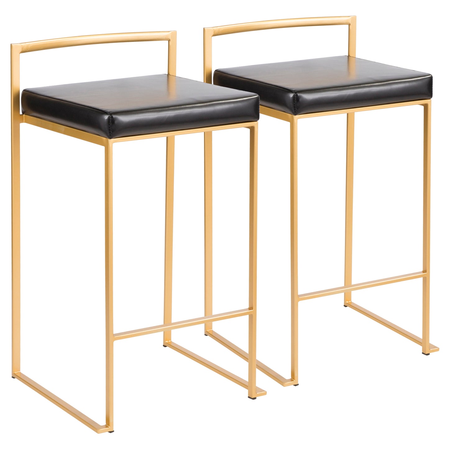 Fuji - Contemporary / Glam Design Counter Stool (Set of 2)