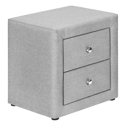 Nightstand, Storage Drawer Versatile Use, Upholstered, Transitional