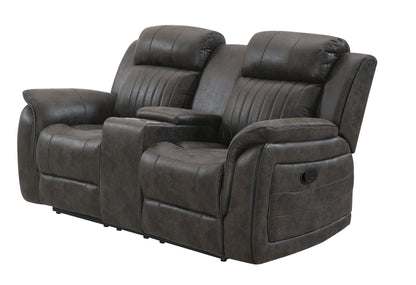 Steban - Console Reclining Loveseat - Gray