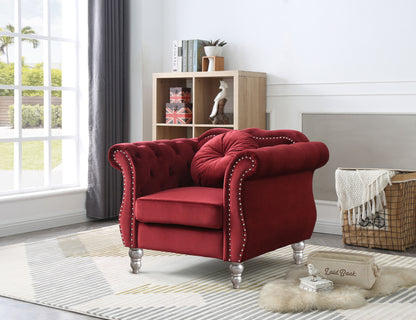 Chic Transitional Flared Arm Chair