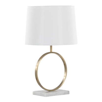 Moon - Contemporary Table Lamp - White / Gold