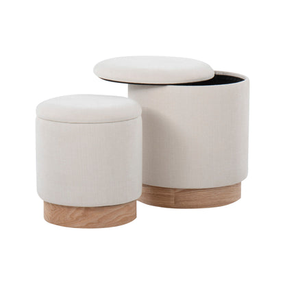 Marla - Contemporary, Nesting Ottoman Set