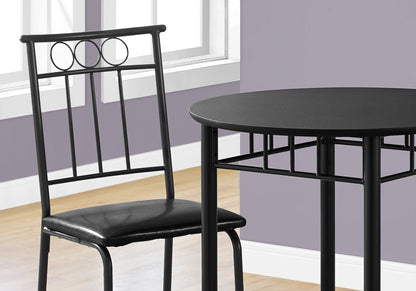 3 Pieces Dining Table Set, Small, Round, Contemporary & Modern