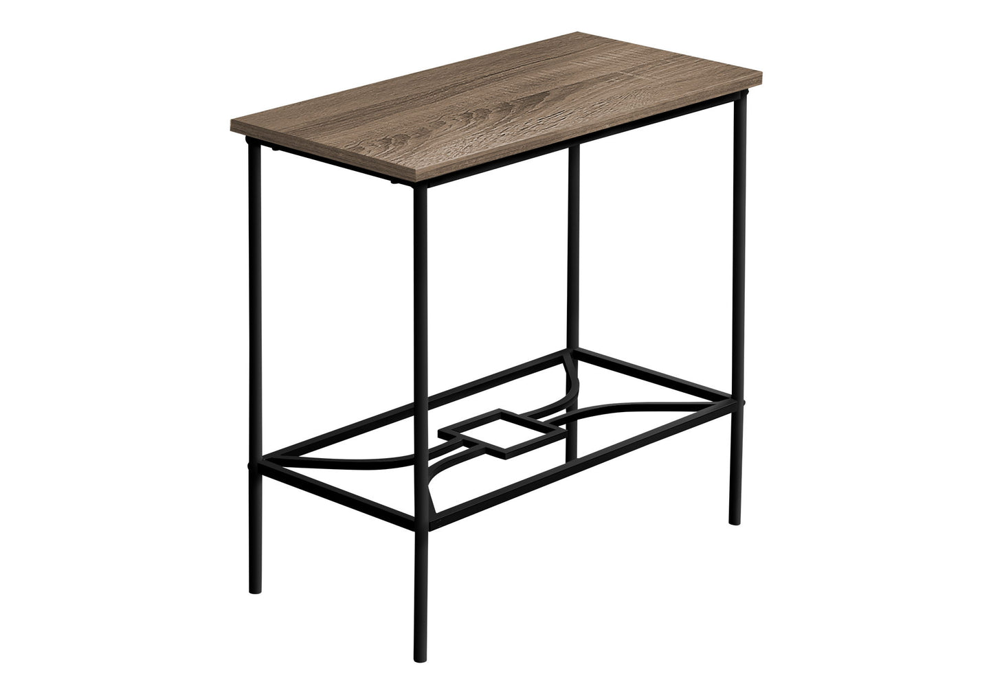 Accent Side Table, Narrow, Small, 2 Tier, Elegant Design