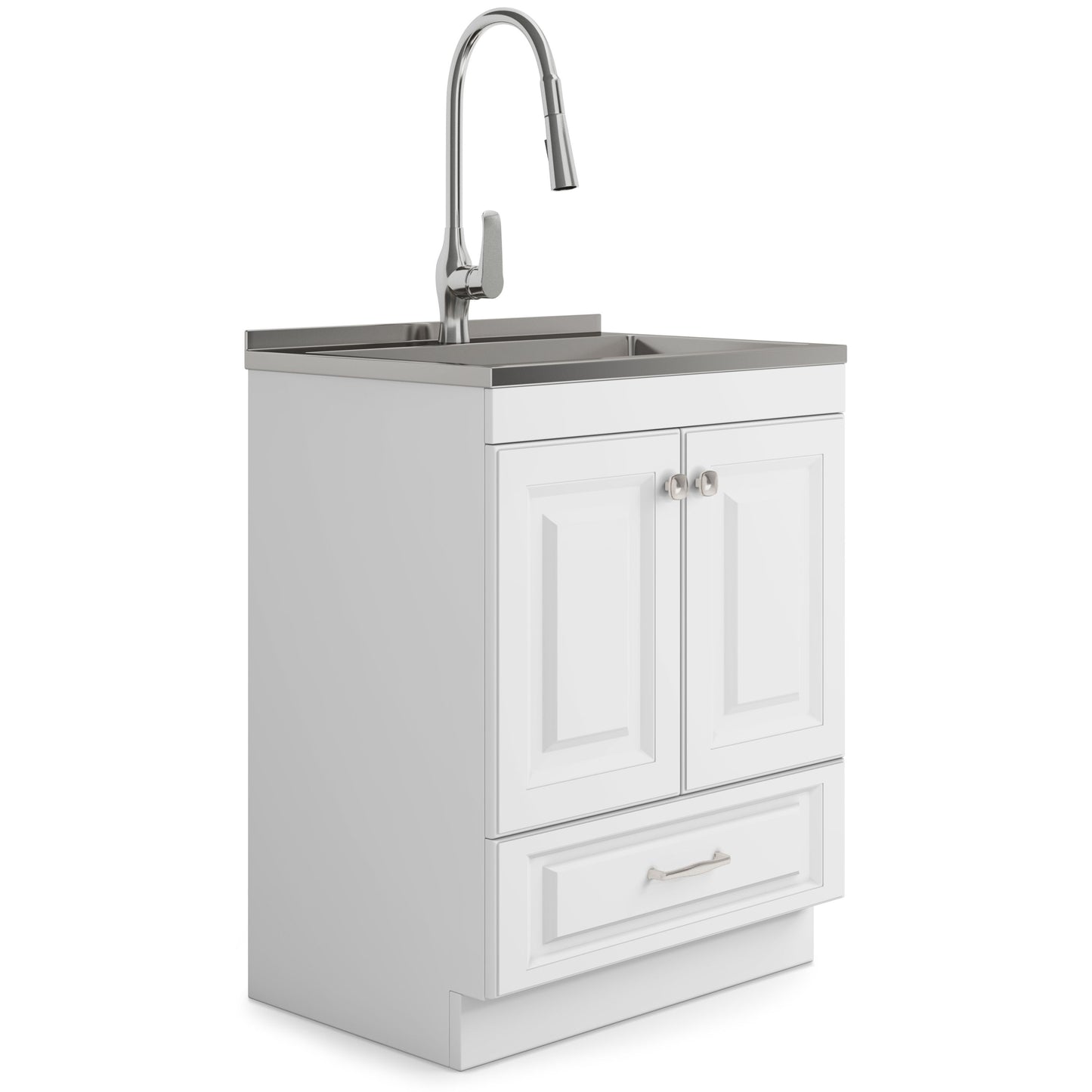 Lawrence - Laundry Cabinet With Faucet And Stainless Steel Sink