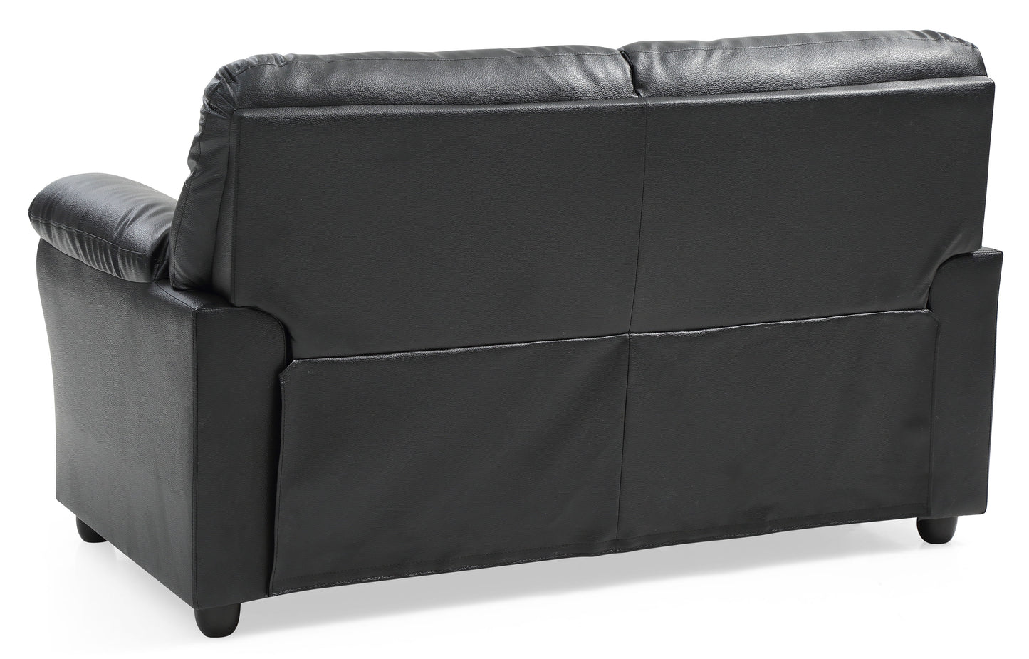 Chic Padded Love Seat For Modern Living - Black