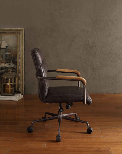 Harith - Retro Top Grain Leather Office Chair