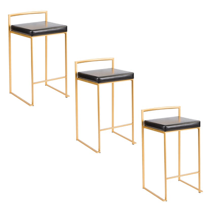 Fuji - Contemporary / Glam Design Counter Stool (Set of 2)