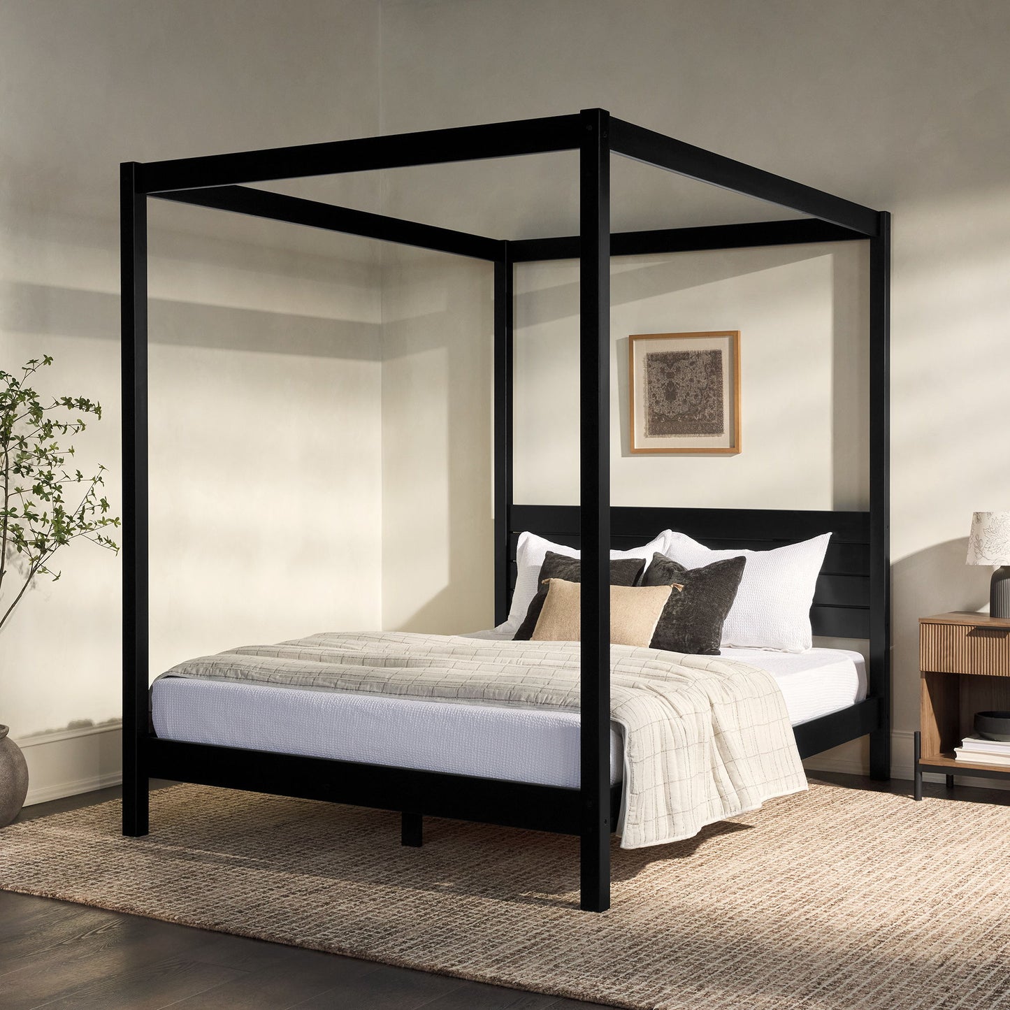 Canopy Bed Frame Modern Minimalist Boho