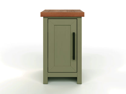 Vineyard - Chairside Table - Sage Green, Fruitwood