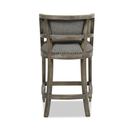 Paris - Farmhouse Counter Height Bar Stool With Backrest