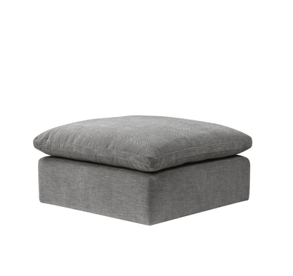 Naveen - Linen Modular Sectional Sofa With Ottoman - Gray