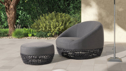 Willow - Round Upholstered Patio Ottoman