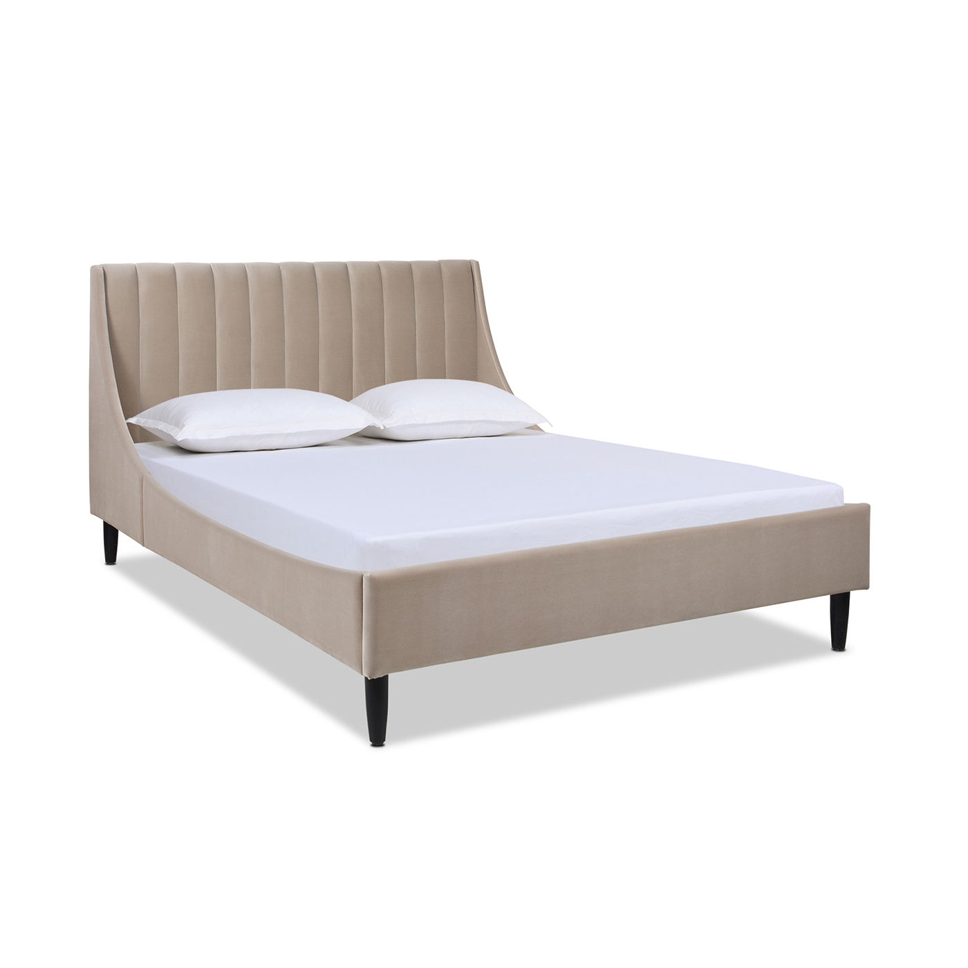 Aspen - Vertical Tufted Modern Headboard Platform Bed Set