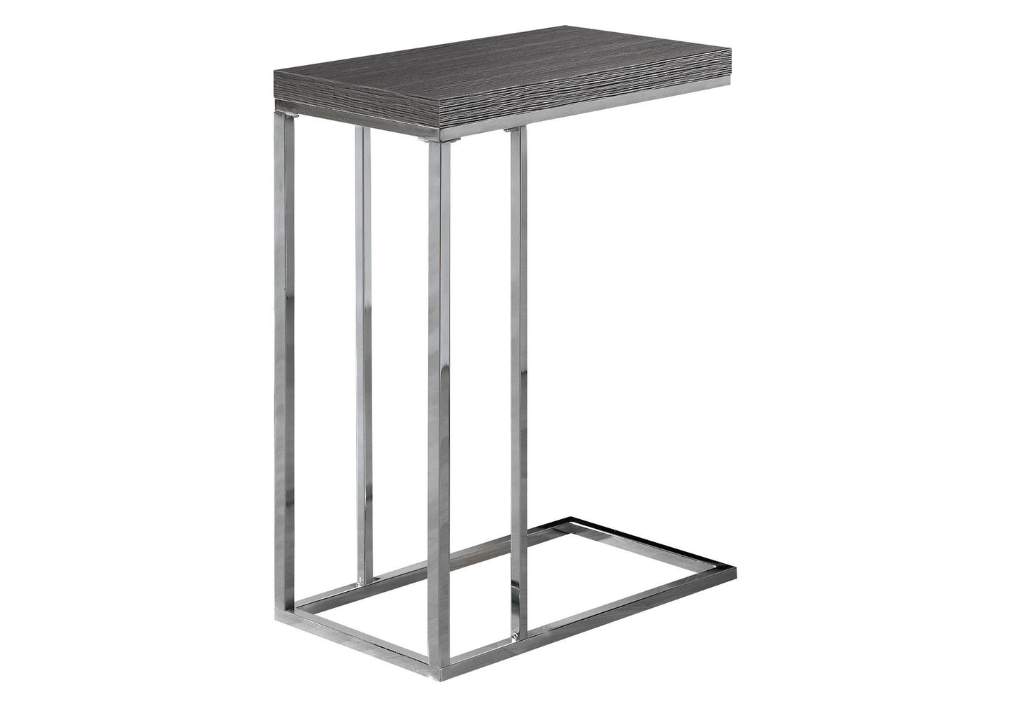 Accent Table, C - Shaped, Tempered Glass, Stylish Design Contemporary & Modern