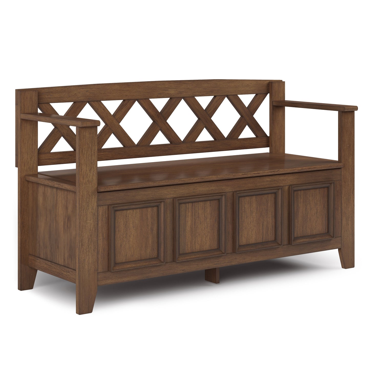 Amherst - Entryway Storage Bench - Rustic Natural Aged Brown