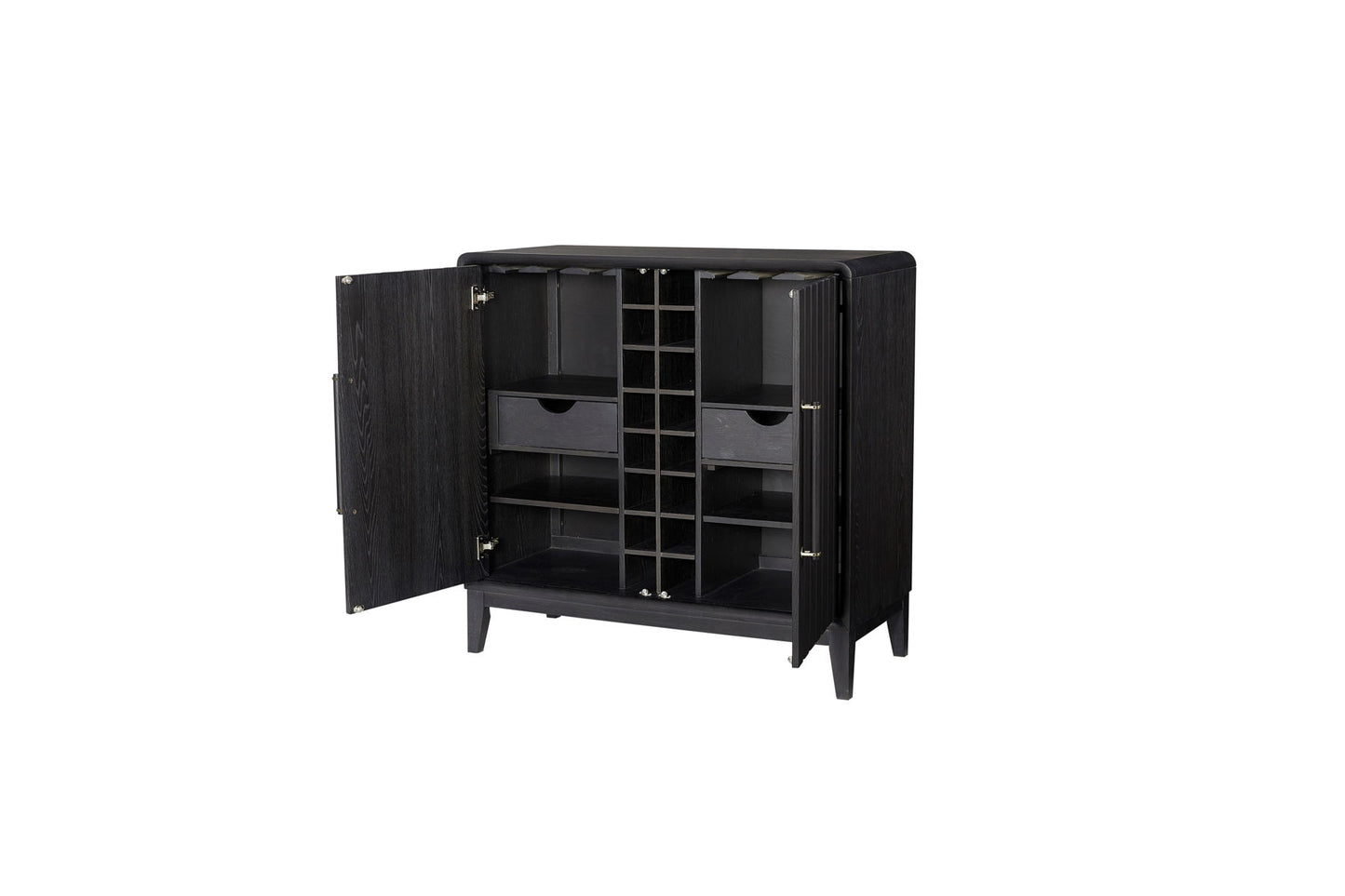 Ample Storage Bar Cabinet - Peppercorn