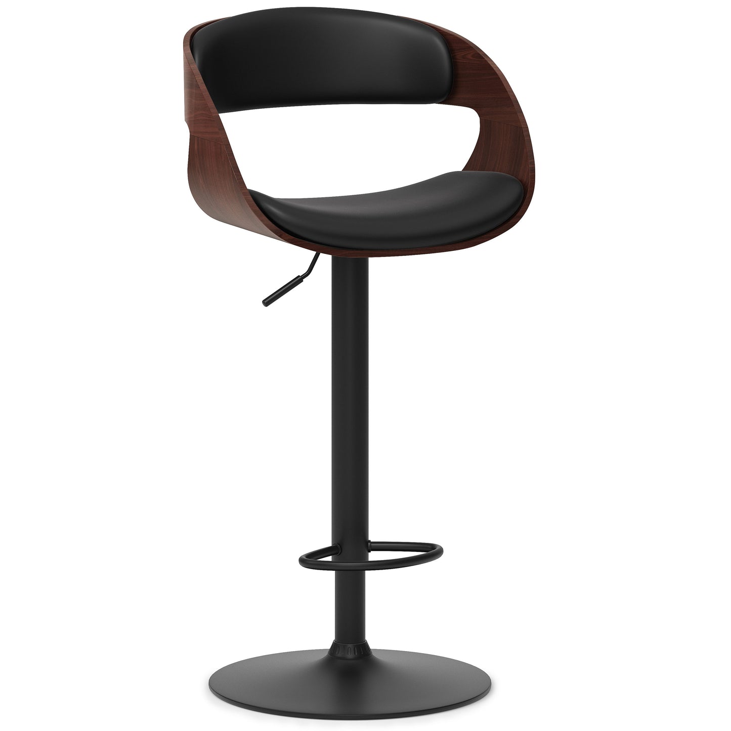 Archer - Bentwood Adjustable Swivel Bar Stool - Black