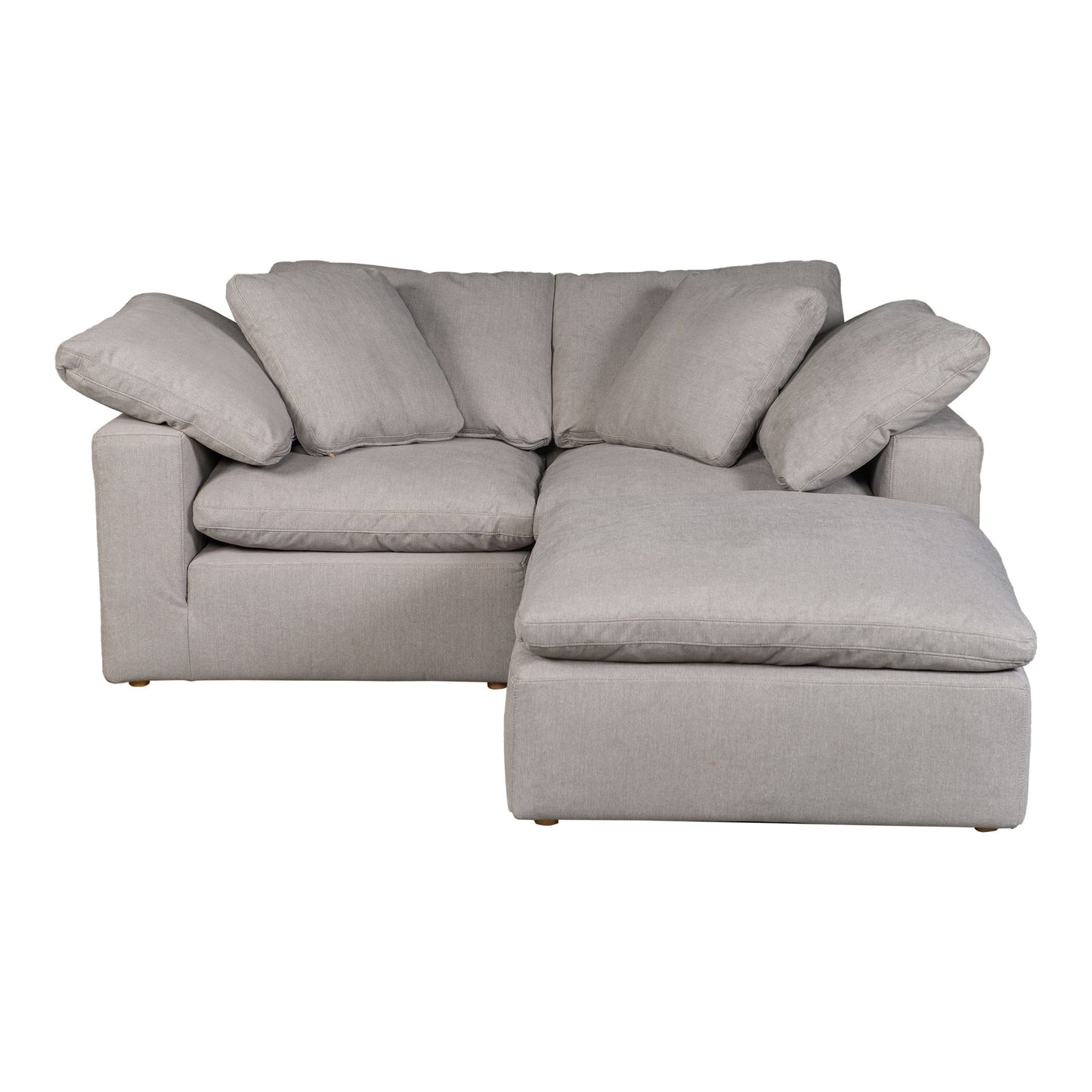 Terra - Condo Nook Modular Sectional Livesmart Fabric - Light Gray