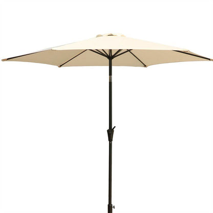 8.8' Outdoor Aluminum Patio Umbrella With 42 Pound Round Resin Umbrella Base