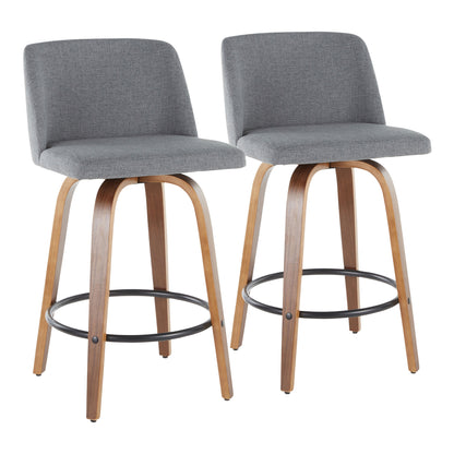 Toriano - Mid Century Modern, Counter Stool (Set of 2)