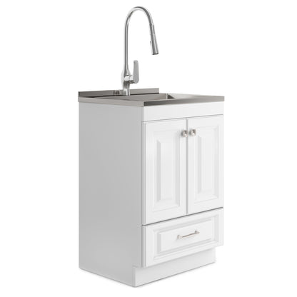 Lawrence - Laundry Cabinet With Faucet And Stainless Steel Sink