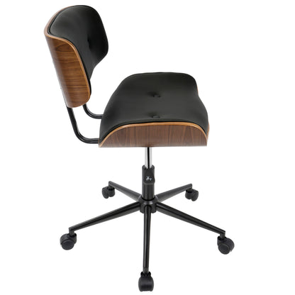 Lombardi - Mid Century Modern Adjustable Office Chair With Swivel