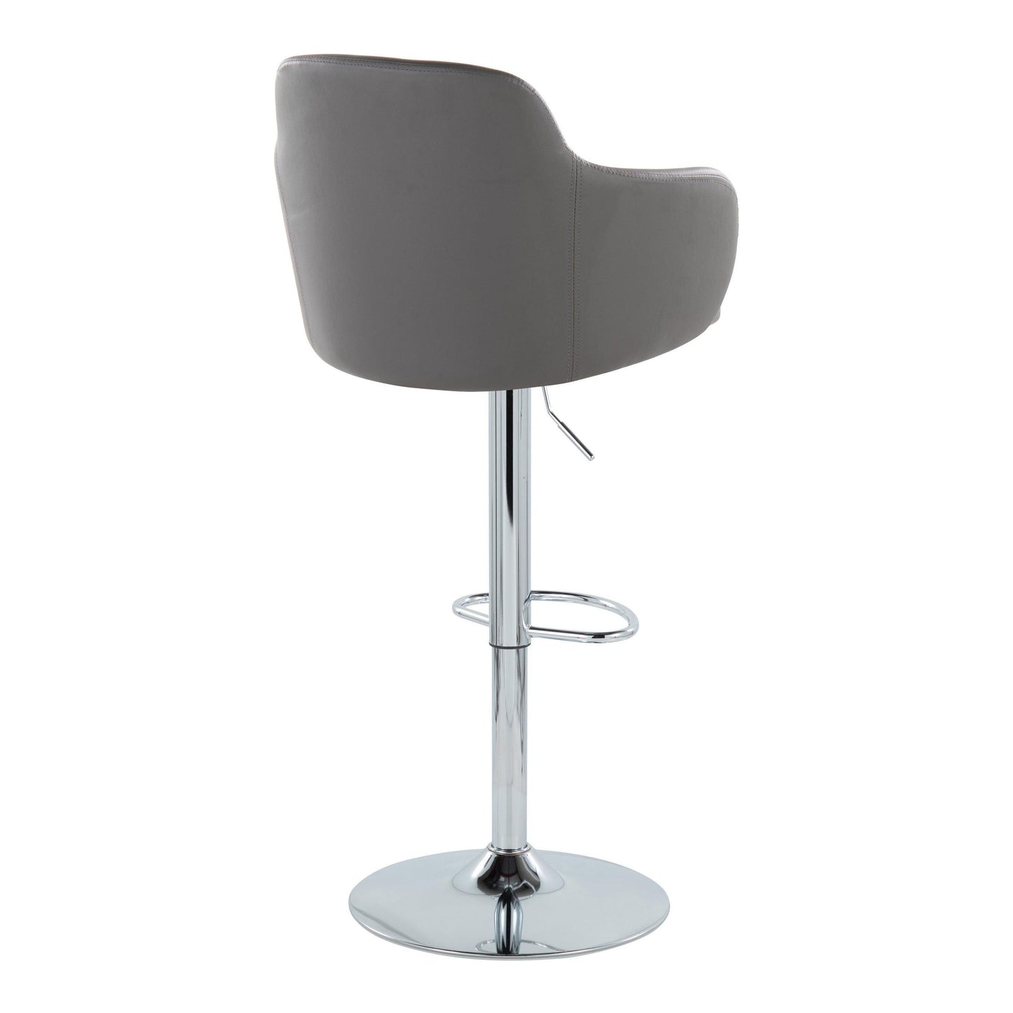 Boyne - Contemporary Adjustable Barstool With Swivel With Oval Footrest (Set of 2)