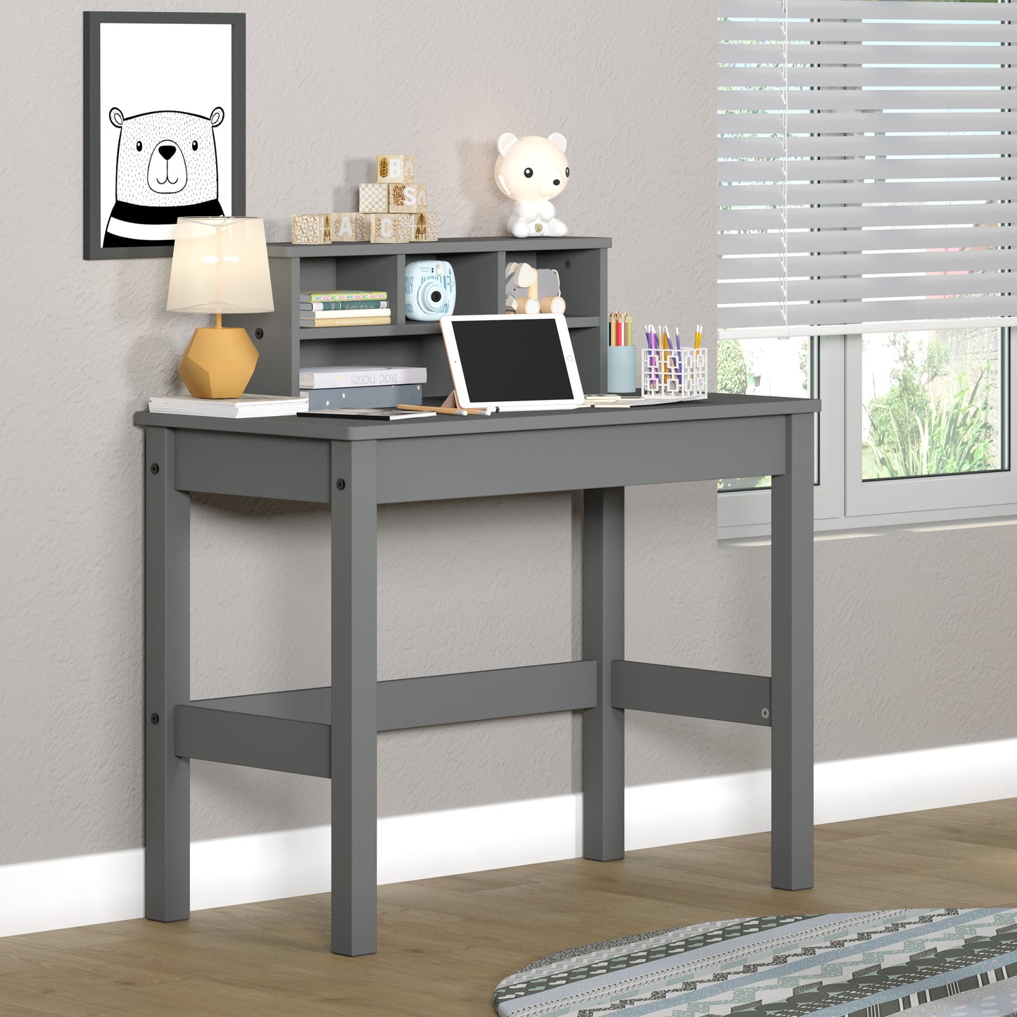 Logan - Writing Desk - Gray